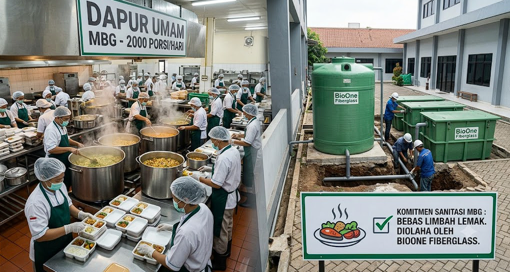 Awas Izin Dicabut! Ini Standar Wajib IPAL & Grease Trap untuk Dapur Makan Bergizi Gratis (MBG)